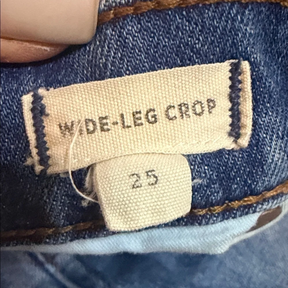 MADEWELL Classic Blue Wide-Leg CROP Women Jeans size 25